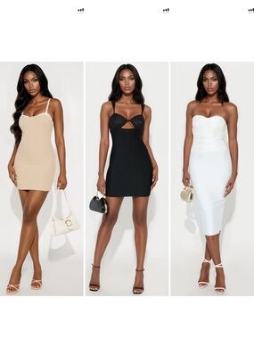 NIGHT OUT ESSENTIALS BUNDLE | 3 Sculpting Dresses | Size M